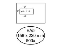 Envelop Quantore 156x220mm venster 4x11cm links zelfklevend 500 stuks