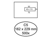 Envelop Quantore 162x229mm venster 4x11cm rechts zelfklevend 500 stuks