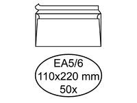 Envelop Hermes bank EA5/6 110x220mm zelfklevend wit pak à 50 stuks