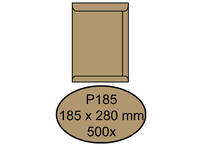 Envelop Quantore akte P185 185x280mm bruinkraft 500 stuks