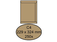 Envelop Quantore akte C4 229x324mm bruinkraft 250 stuks