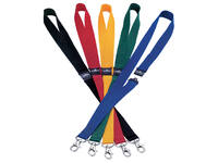 Textielkoord Durable 8137 met karabijnhaak geel