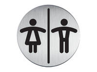 Infobord pictogram Durable 4920 toileten D/H rond 83mm