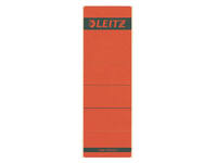 Rugetiket Leitz breed/kort 62x192mm zelfklevend rood 10 stuks