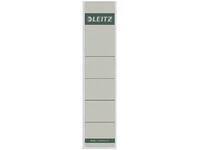 Rugetiket Leitz smal/kort 39x192mm zelfklevend grijs 10 stuks