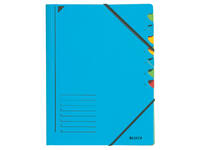 Sorteermap Leitz 7 tabbladen karton blauw