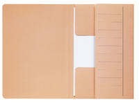 Dossiermap Djois Secolor Mammoet folio 3 kleppen 250gr recycled 360 x 250 mm chamois