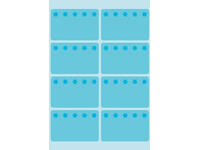 Etiket HERMA 3773 26x40mm diepvries blauw 48 stuks