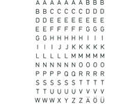 Etiket HERMA 4154 5mm letter A-Z zwart op transparant