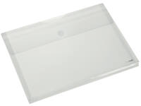 Enveloptas Europel A4 330x250x30mm dwars PP transparant wit