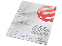 Showtas Leitz Premium standaard copy safe 0.09mm 4-gaats PVC A4 glashelder 100 stuks
