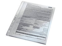 Showtas Leitz Premium copy safe 0.12mm 4-gaats PP A4 transparant 100 stuks