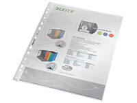 Showtas Leitz Premium standaard 11-gaats copy safe 0.085mm PP A4 transparant 100 stuks