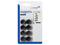 Magneet Legamaster 20mm 250gr zwart 8 stuks