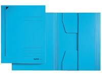 Dossiermap Leitz A3 3 kleppen 430gr blauw