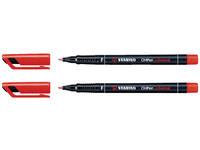 Viltstift STABILO OHpen 842/40 permanent rond fijn rood