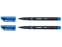 Viltstift STABILO OHpen 843/41 permanent rond medium blauw