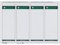 Rugetiket Leitz breed/kort 62x192mm zelfklevend wit 100 stuks
