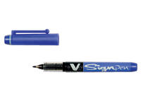 Fineliner PILOT V Signpen fijn blauw