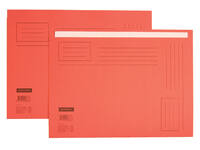 Vouwmap Quantore A4 ongelijke zijde 250gr rood