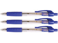 Balpen Quantore Grip drukknop blauw medium