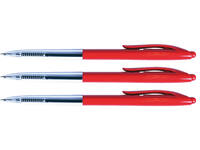 Balpen Quantore drukknop rood medium