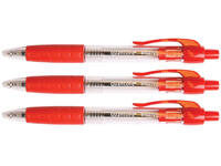 Balpen Quantore Grip drukknop rood medium