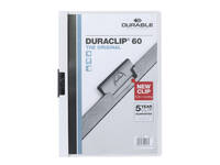 Klemmap Durable Duraclip A4 6mm 60 vellen wit