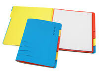 Sorteermap Secolor sixtab 6 tabbladen 100% gerecycled karton 250 gr blauw