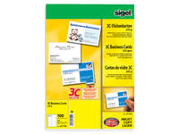 Visitekaart Sigel 85x55mm 225gr gladde zijden wit 100 stuks