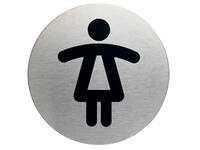 Infobord pictogram Durable 4904 wc dames rond 83mm